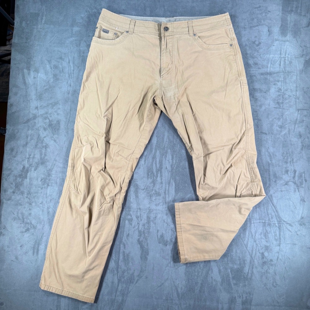 Kuhl Revolvr Tan Khaki Uberkuhl Stretch Hiking Pants Mens 40x34 Performance